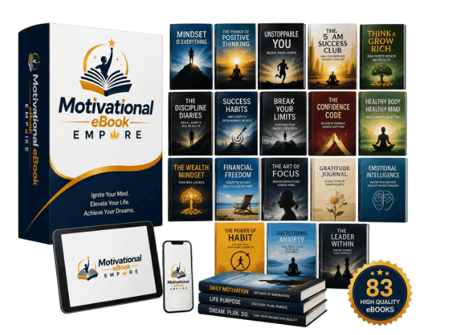 Motivation eBook Empire with PLR – 83 Motivational and Personal Development eBooksHostSonic